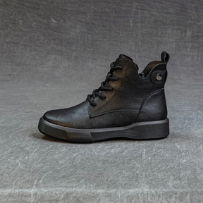 Genuine Leather Thick-soled Retro Casual Ankle Boots