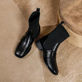 Knitted Chunky Heel Ankle Boots