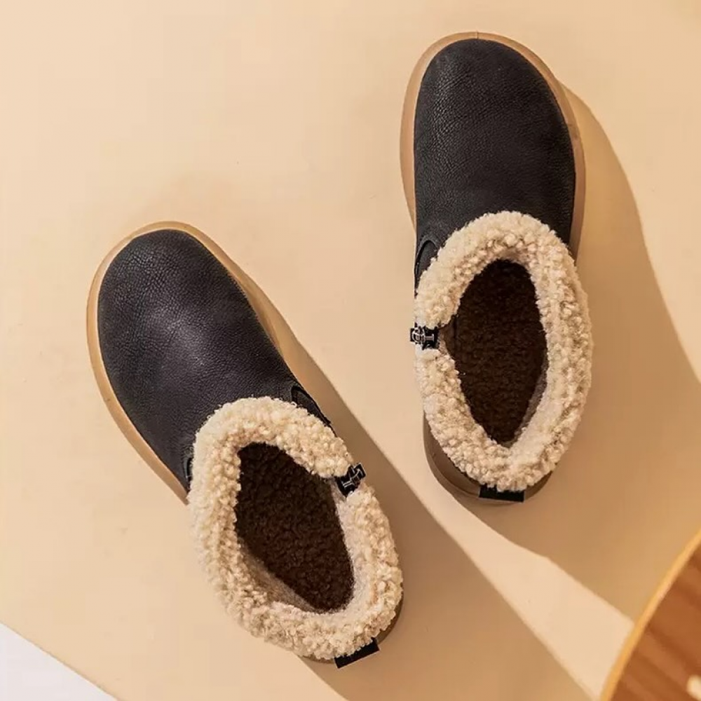 Warm Lambswool Plush Cotton Shoes