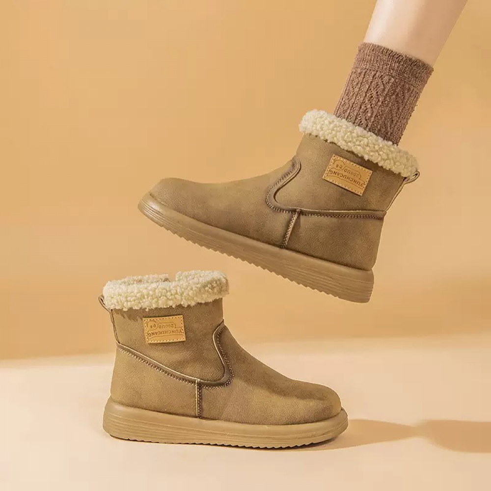 Warm Lambswool Plush Cotton Shoes