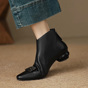 New Sleeve Thick Heel Short Boots