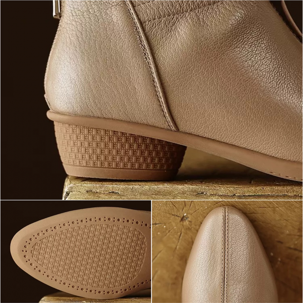 Genuine Leather Simple Ankle Boots