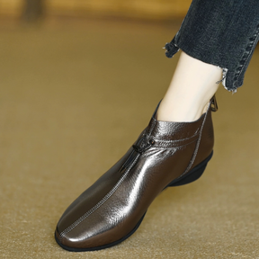 Genuine Leather Simple Ankle Boots