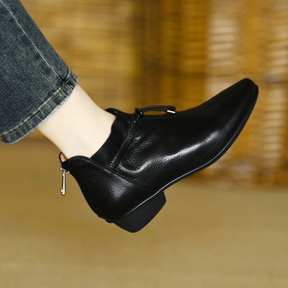 Genuine Leather Simple Ankle Boots