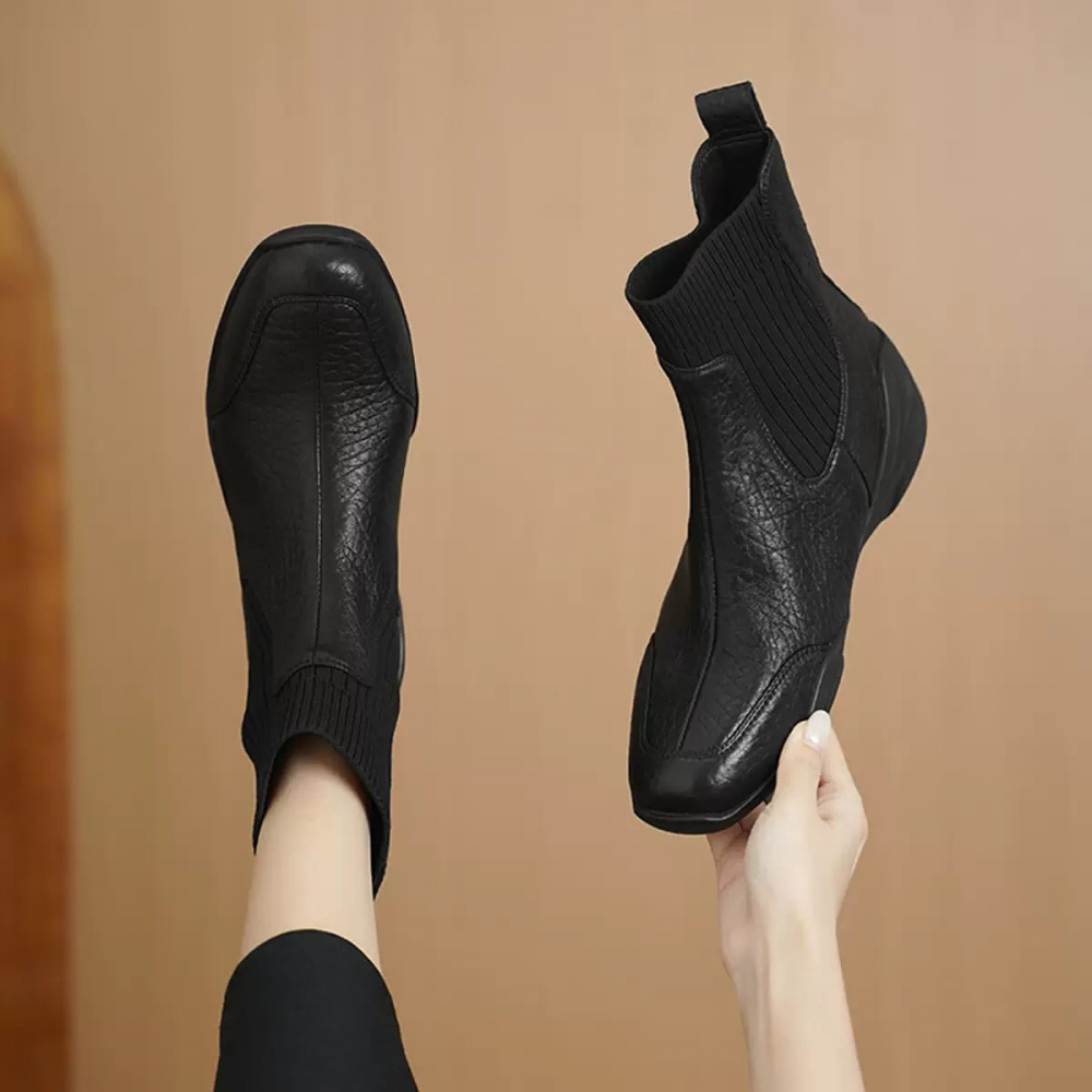 Retro Wool Stretch Boots