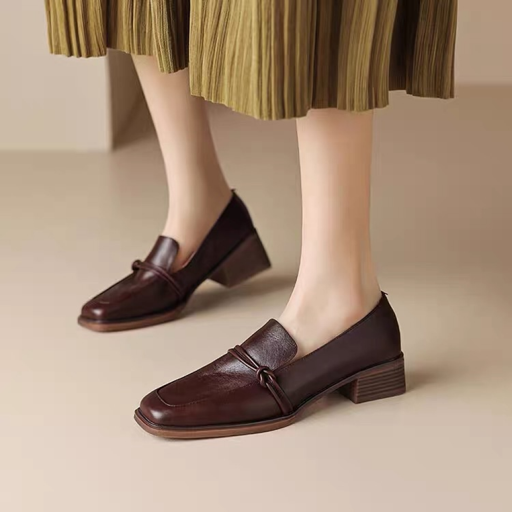 Soft-soled Slip-on Leather Shoes