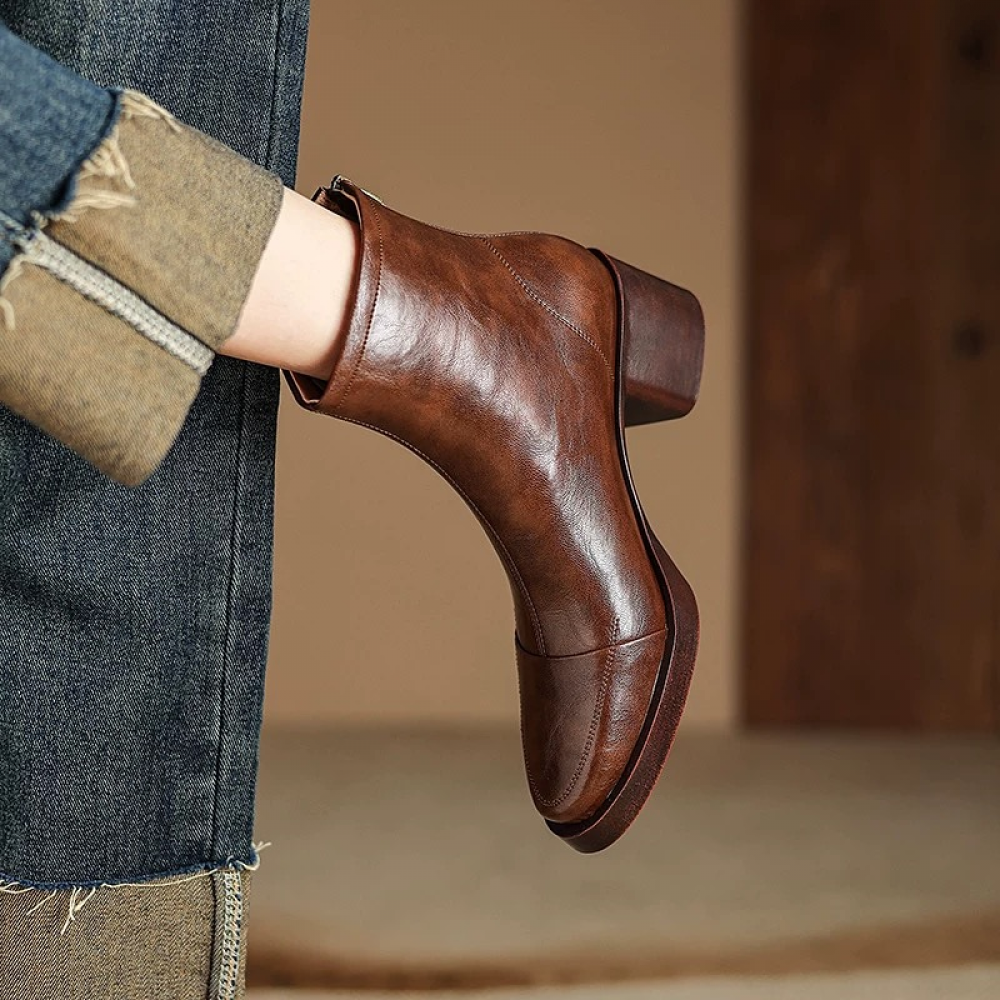 Genuine Leather Simple Boots