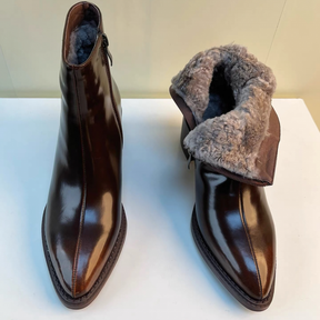 Genuine Leather Warm Wool Boots