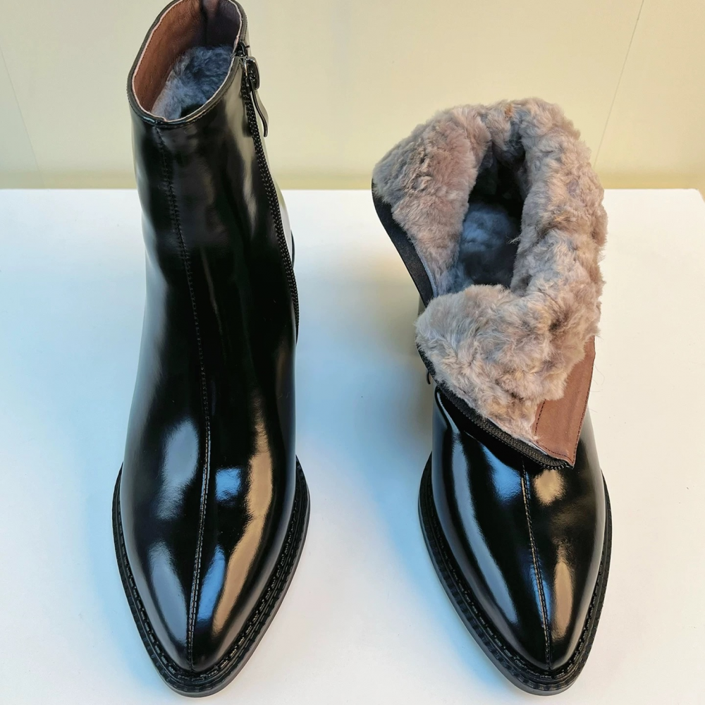 Genuine Leather Warm Wool Boots