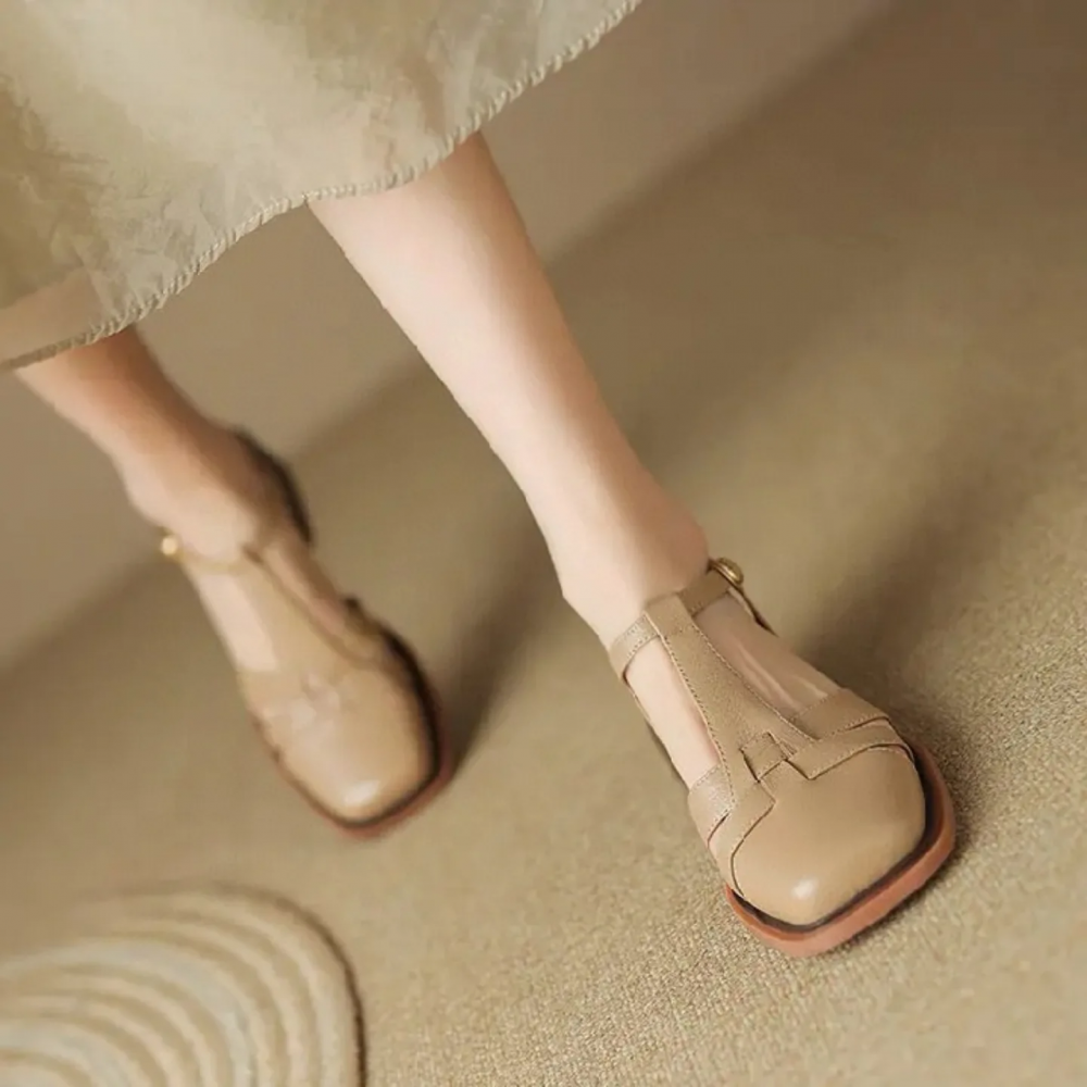 Openwork Woven Mid-heel Roman Sandals