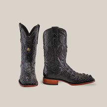 Exotic Alligator Square Knights Boots