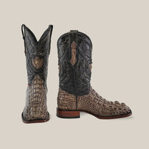 Exotic Alligator Square Knights Boots