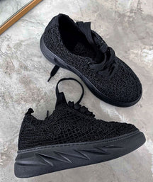 Women's Thick-soled Hollow Lace-up Shoes