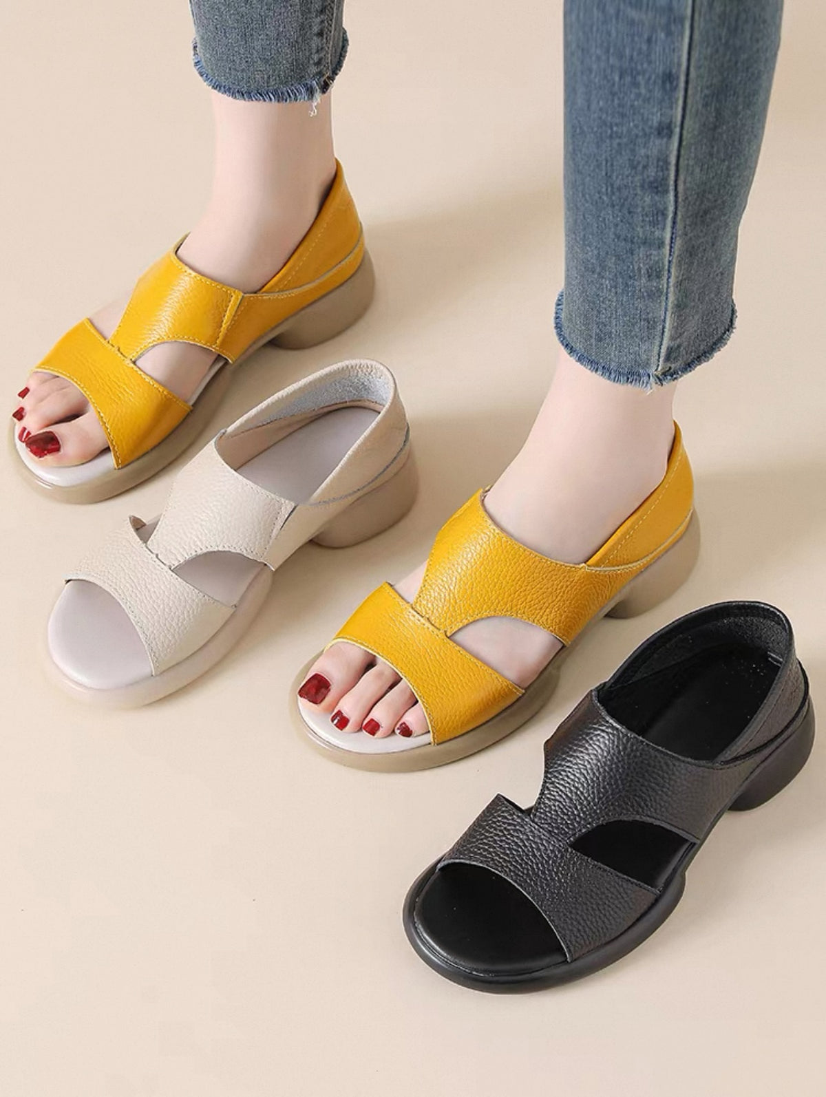 Genuine Leather Soft-soled Non-slip Versatile Shoes