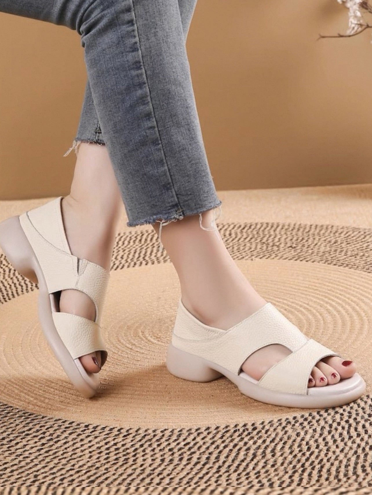 Genuine Leather Soft-soled Non-slip Versatile Shoes