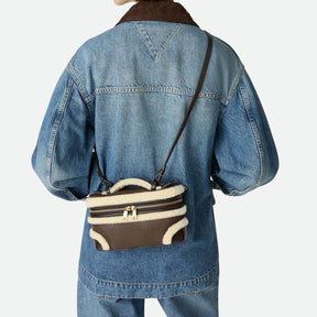 Leather Crossbody Vanity Case Bag