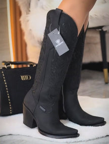 Vintage Cowhide Western Cowgirl Boots