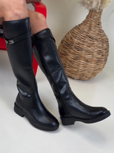 Buckled Cowhide High Boots