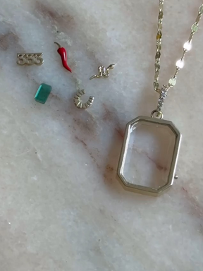 Retro Personalized Glass Pendant