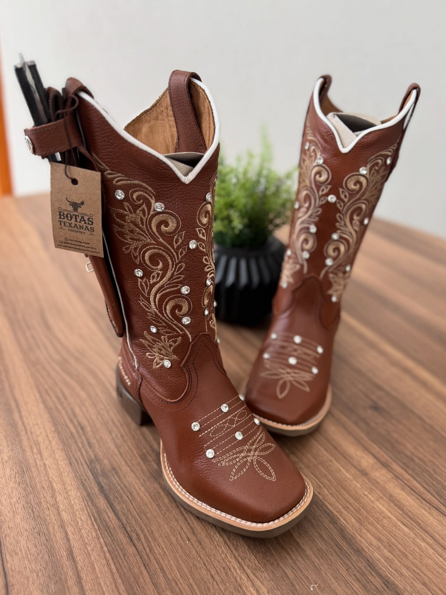 Embroidered Diamond Western Boots