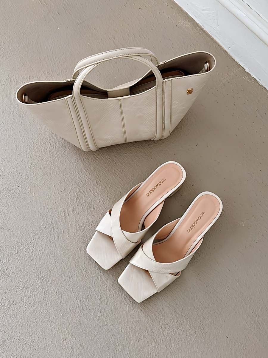 Chunky Heel Slippers