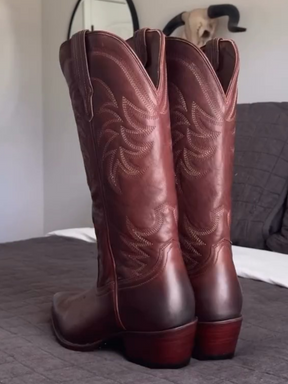 High-top Embroidered Western Cowboy Boots