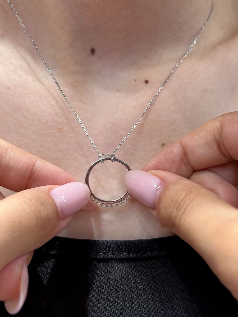 Geometric Hoop Necklace