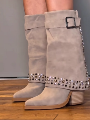 Rivet Design High Boots