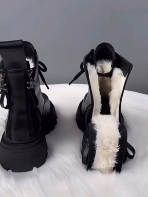 Fleece-lined and Thickened Cold-proof Martin Boots