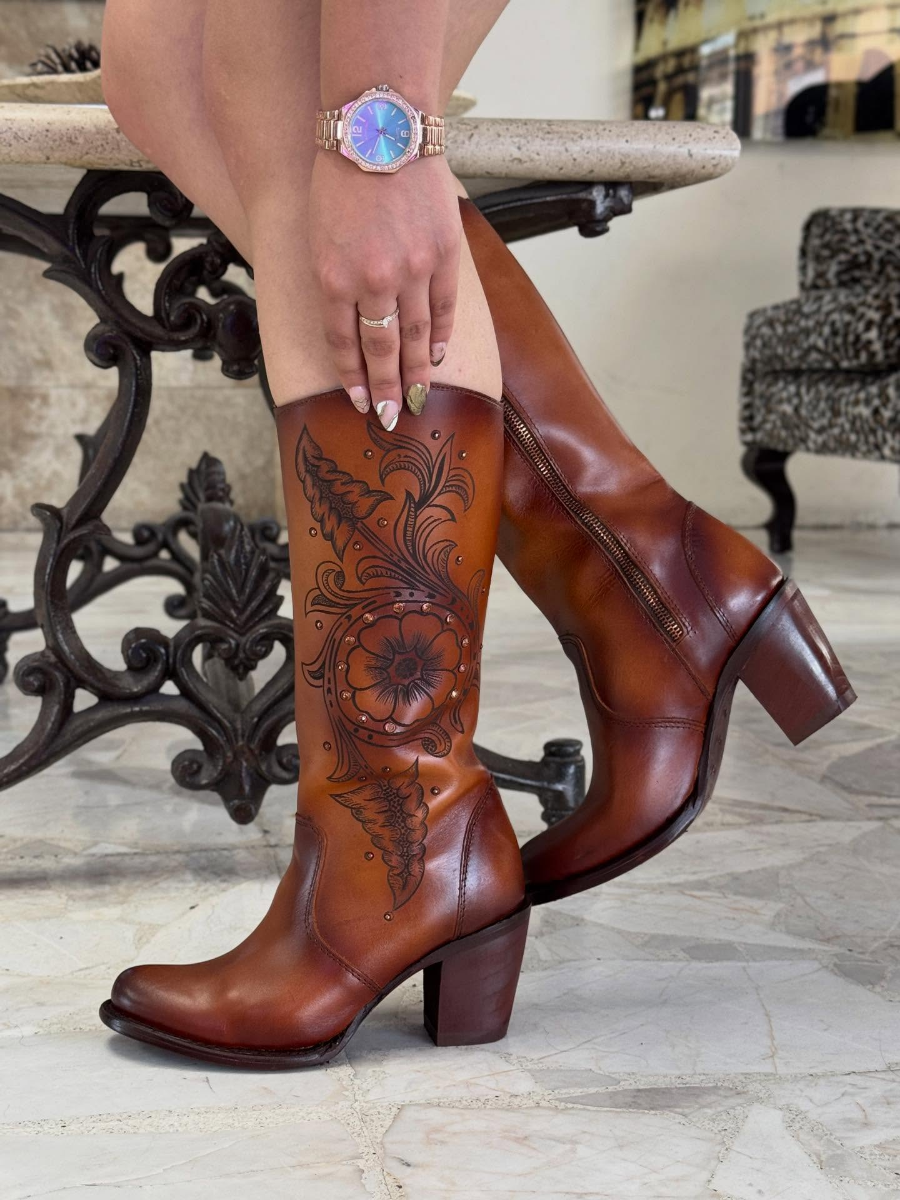 Fashionable Printed Western Boots