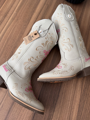 Genuine Leather Embroidered Cowboy Boots