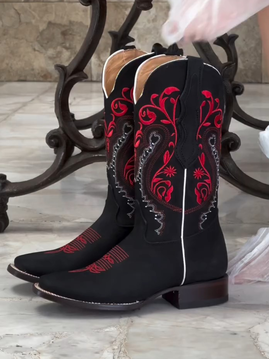 Vintage Embroidered Western Boots