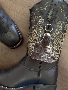 Black Western Boots - Genuine Leather