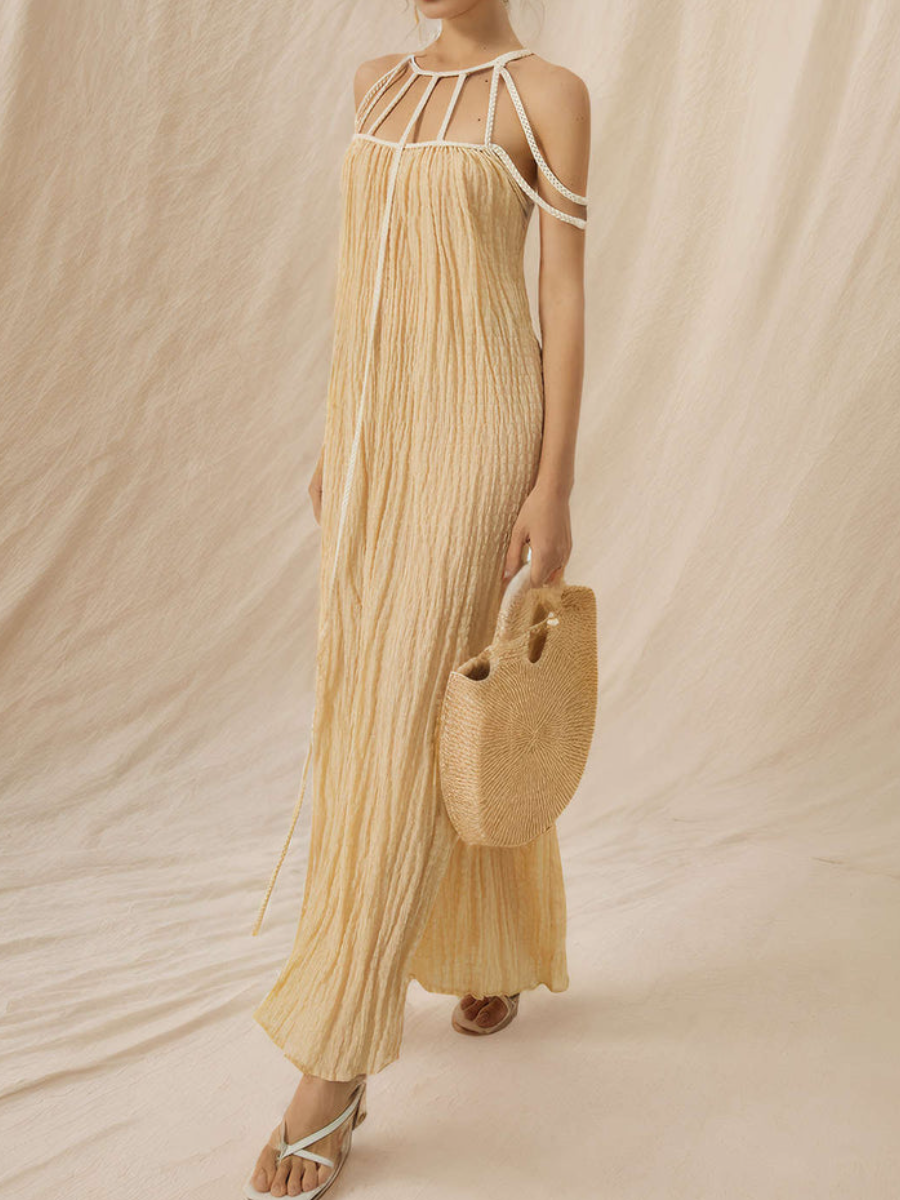 Cut Out Backless Maxi Dress