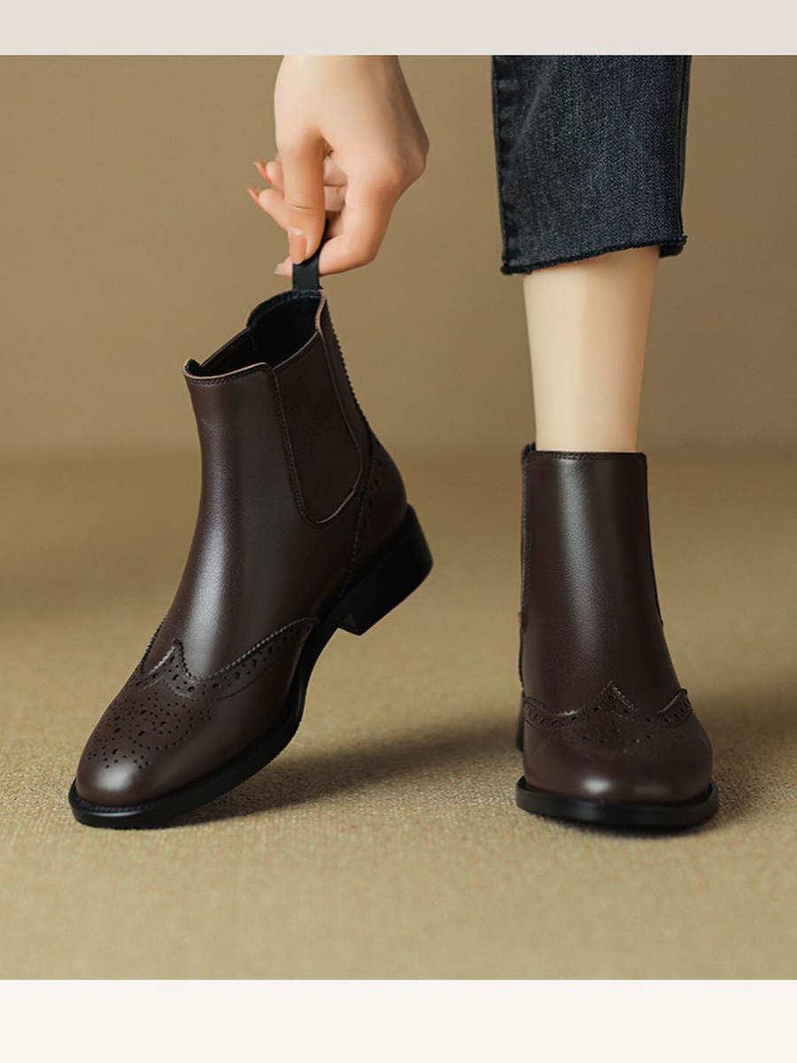 New Round Toe Ankle Boots