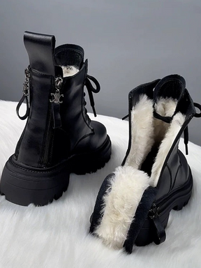 Fleece-lined and Thickened Cold-proof Martin Boots