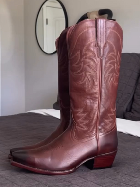 High-top Embroidered Western Cowboy Boots