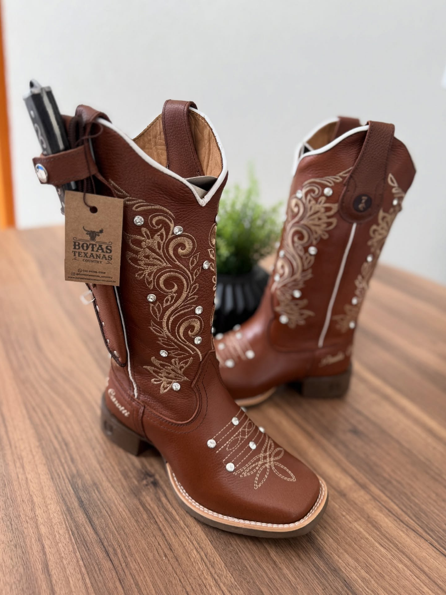 Embroidered Diamond Western Boots