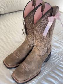 Brown Patterned Mid-calf Fashion Boots