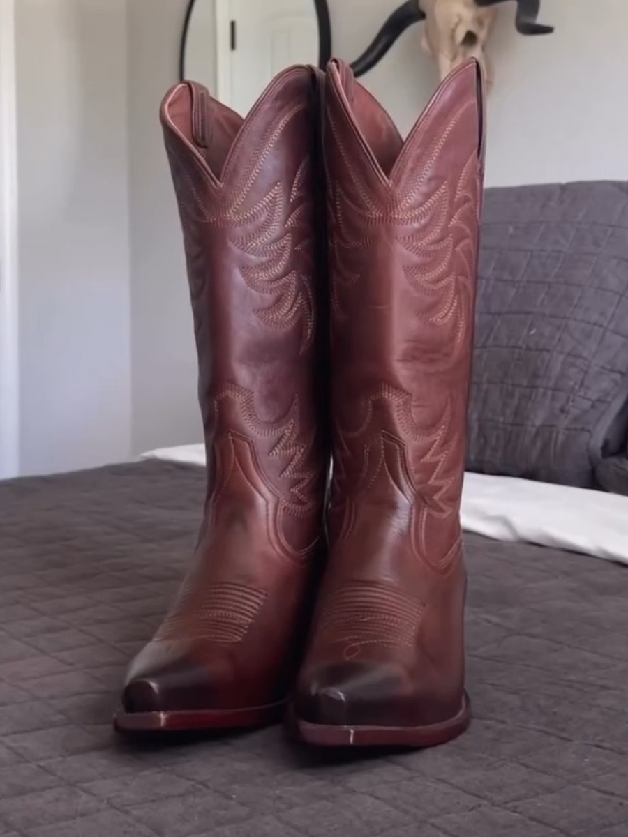 High-top Embroidered Western Cowboy Boots