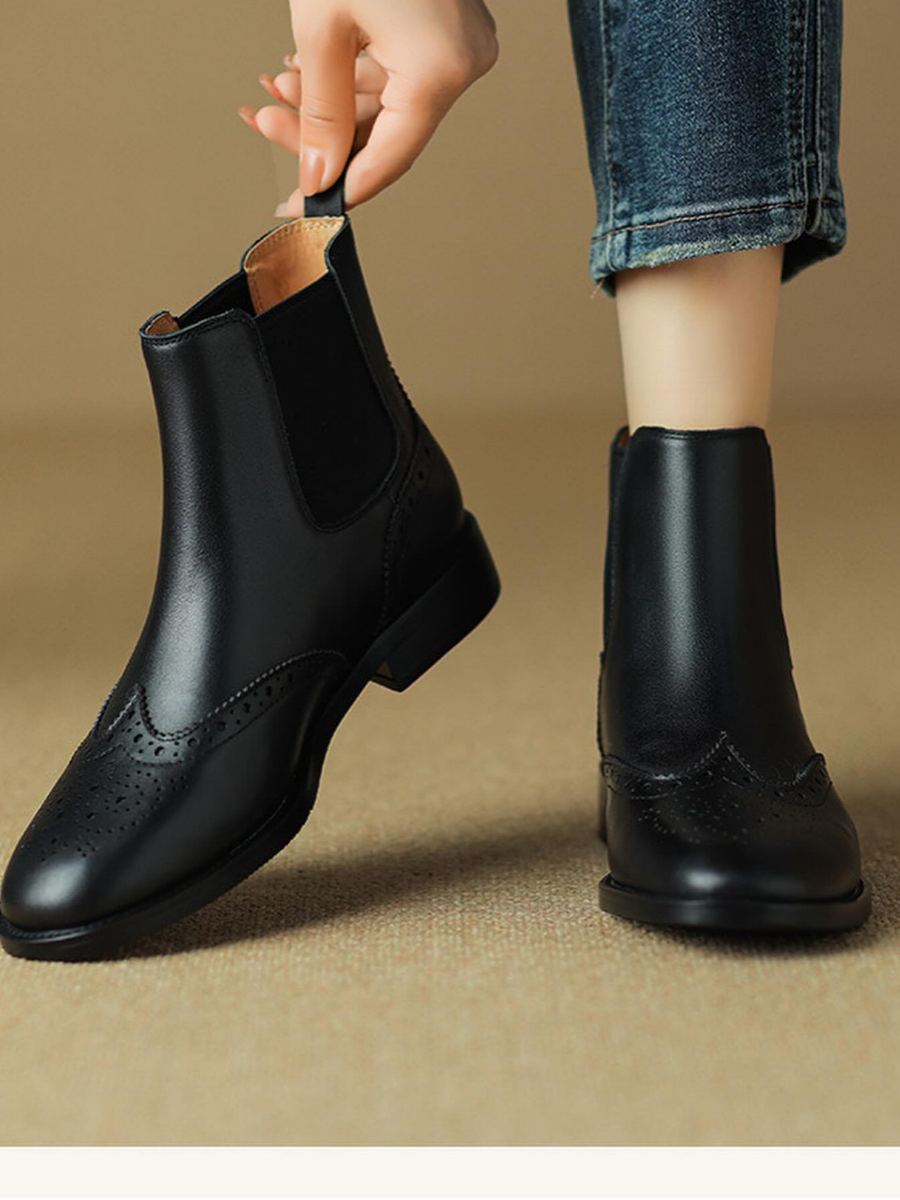 New Round Toe Ankle Boots