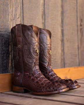 Exotic Alligator Square Knights Boots
