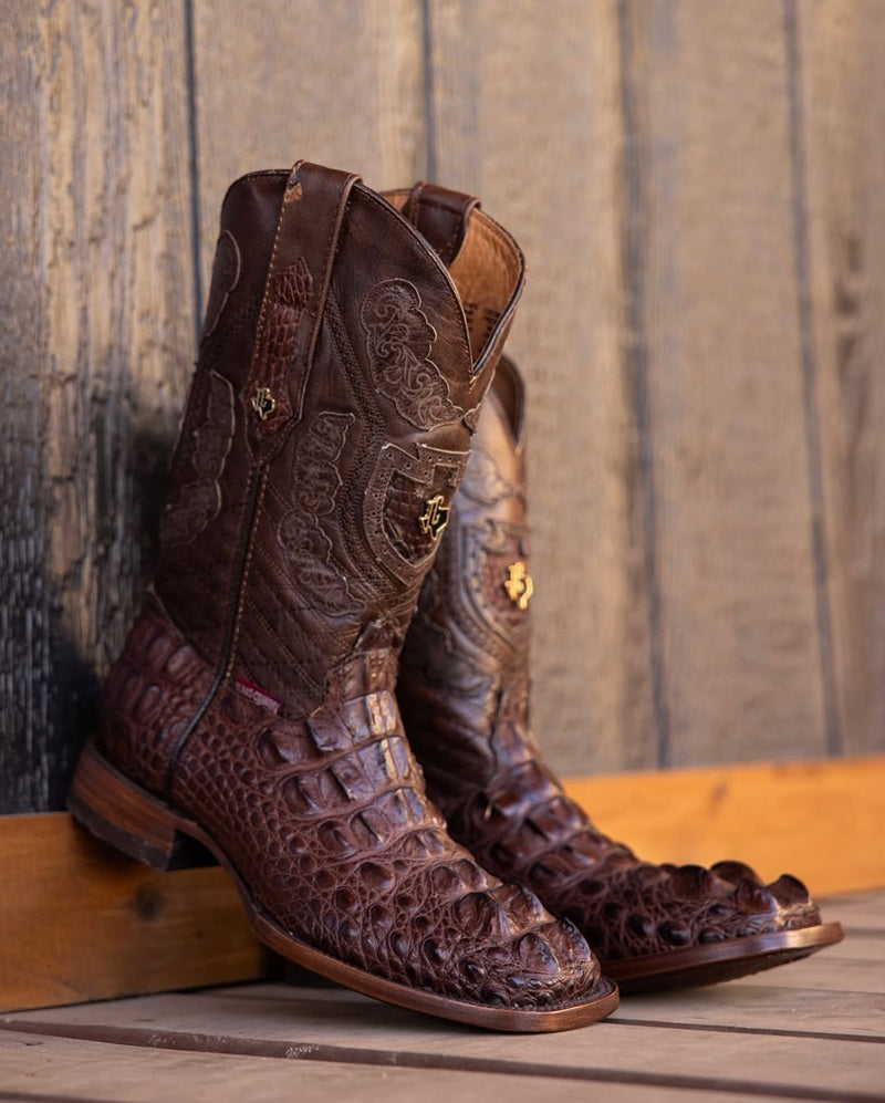 Exotic Alligator Square Knights Boots
