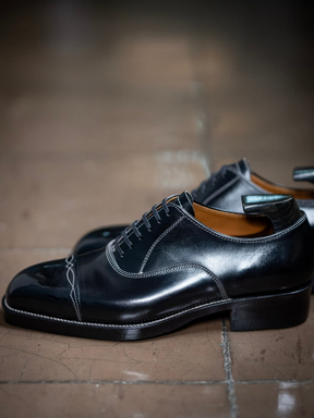 Casual Genuine Leather Handmade Patent Leather Shoes