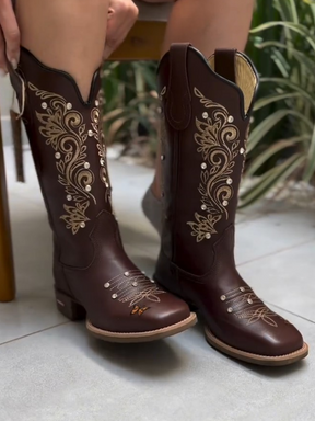 Retro Embroidered Versatile Western Boots