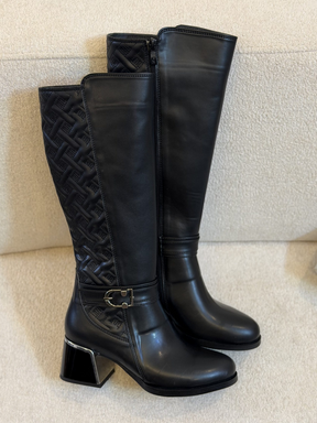 Buckle Side Zipper Versatile Women's Boots