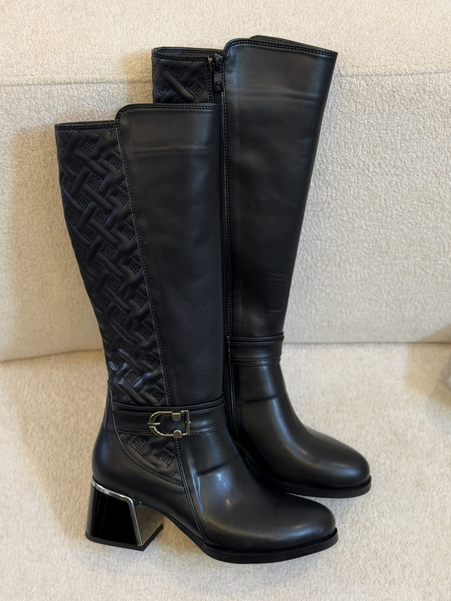 Buckle Side Zipper Versatile Women's Boots