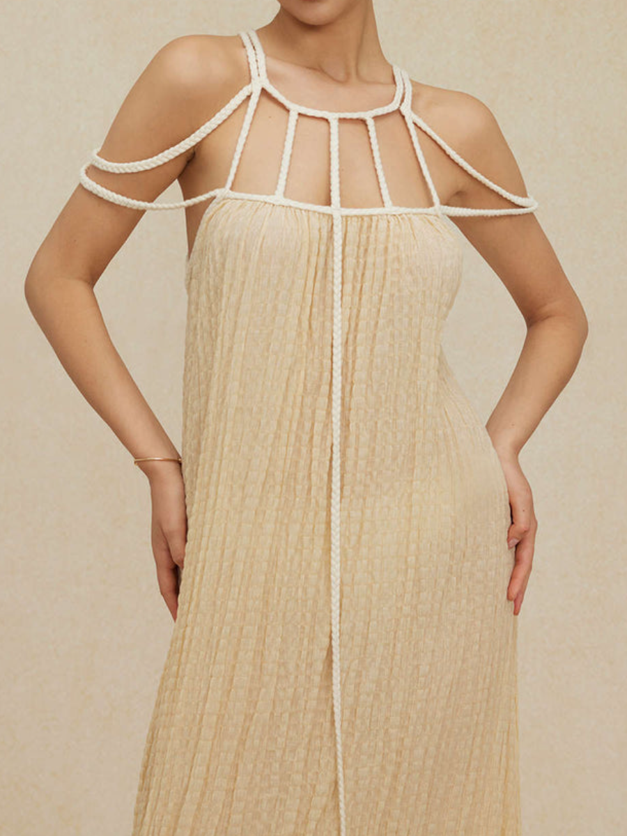Cut Out Backless Maxi Dress