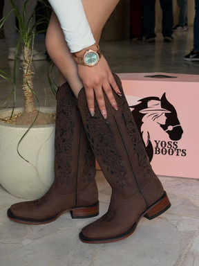 Vintage Hand-embroidered Western Boots