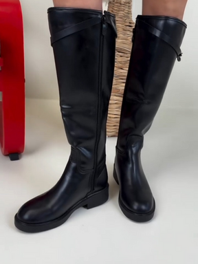 Buckled Cowhide High Boots